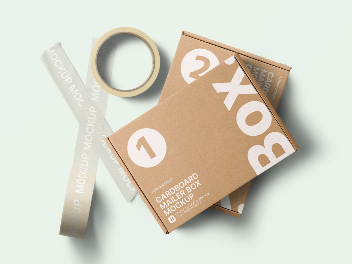 Candle box packaging design | package_byte. Cardboard Mailer Box Mockup Template