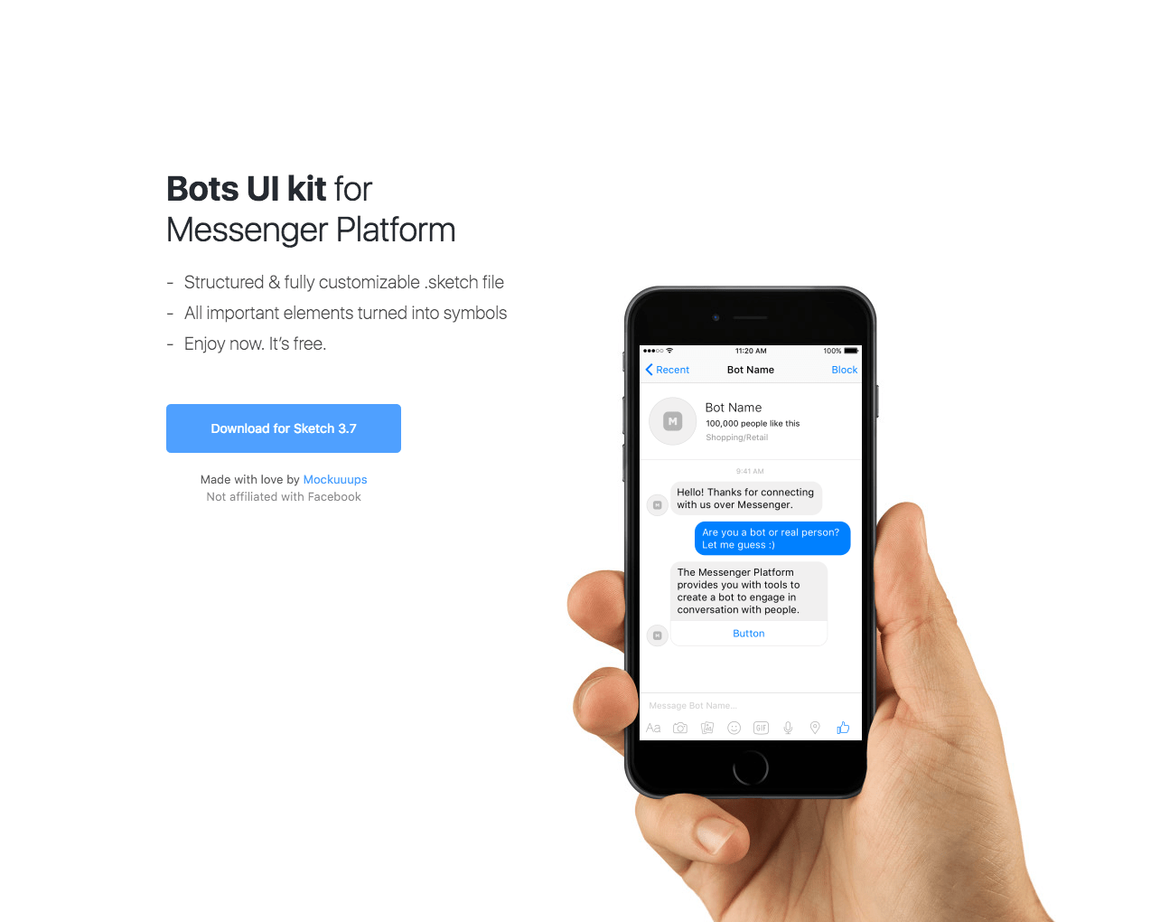 Messenger psd by rafael ramaisen mobile app ui, mobile app design, beer fest,. Bots Ui Kit For Messenger Platform Free Bots Mockup Uikit Logo Branding Website Design Agency Logo Website Branding In Leamington Coventry Warwickshire