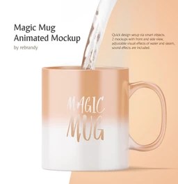 Image Free glass mug animated mockup download: Magic Mug Animated Mockup Mock Up By Rebrandy For Photoshop Purchase Download And Use