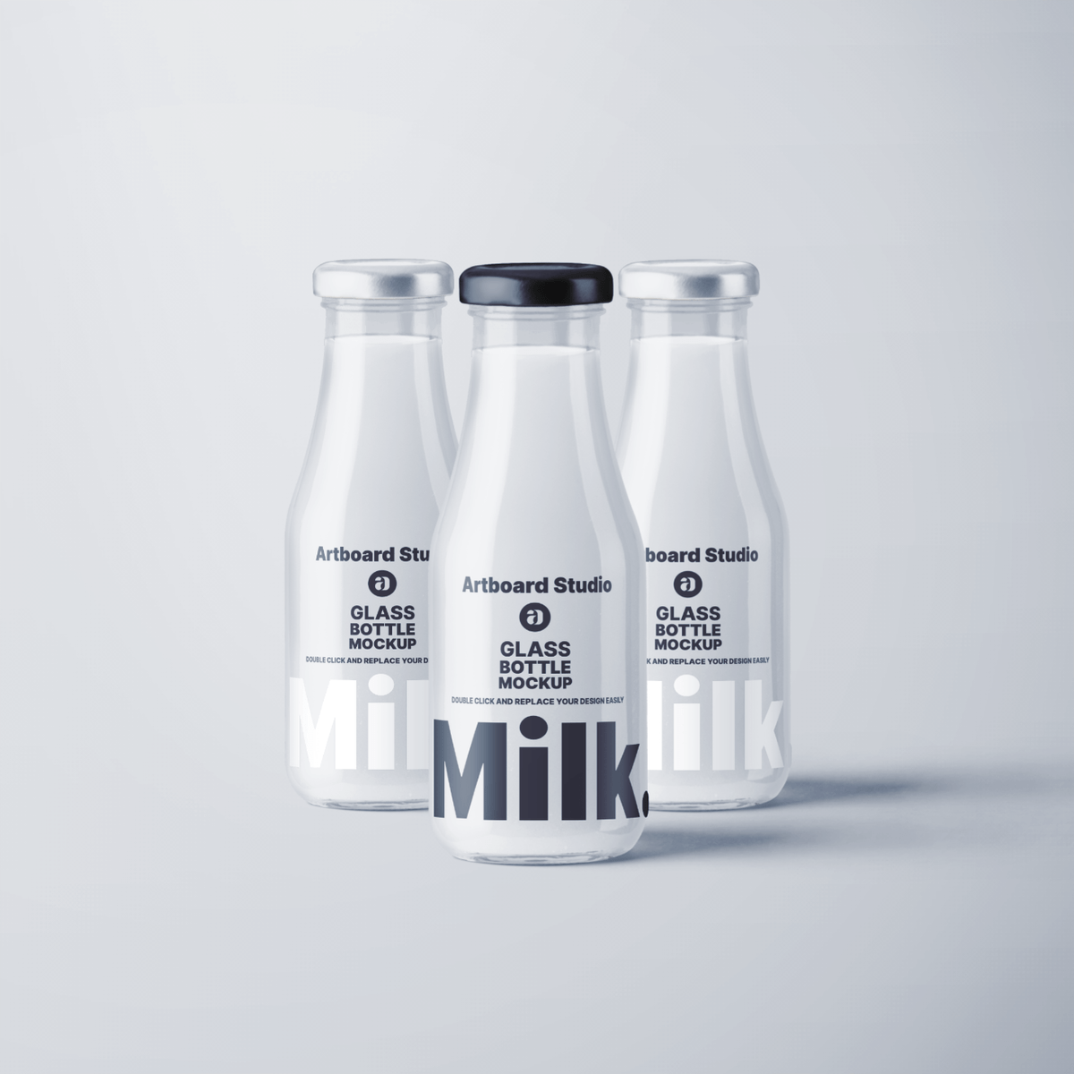 Friends, today's design resource is a milk packaging bottle mockup in psd format. Milk Bottle Mockup Template