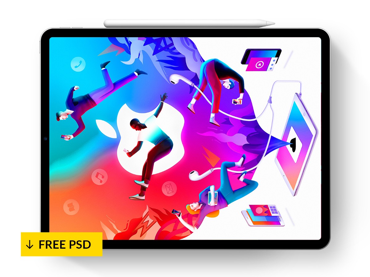 Picture link is a super simple presentation app that lets you build interactive mockups on your ipad regardless of what design program you are used to. Free Ipad Pro Mockups For 2020 Psd Sketch December 2021 Ux Planet