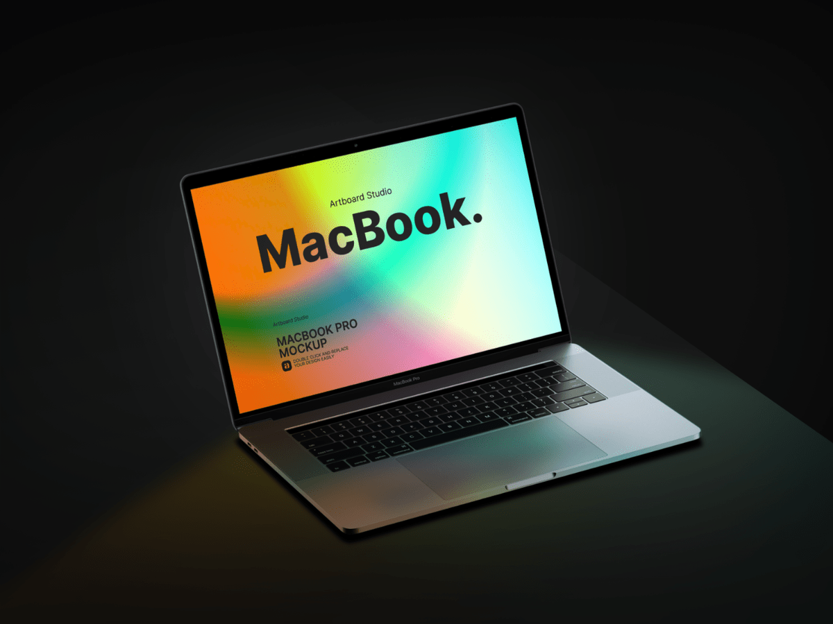 Free for personal and commercial use . Macbook Pro Mockup Template
