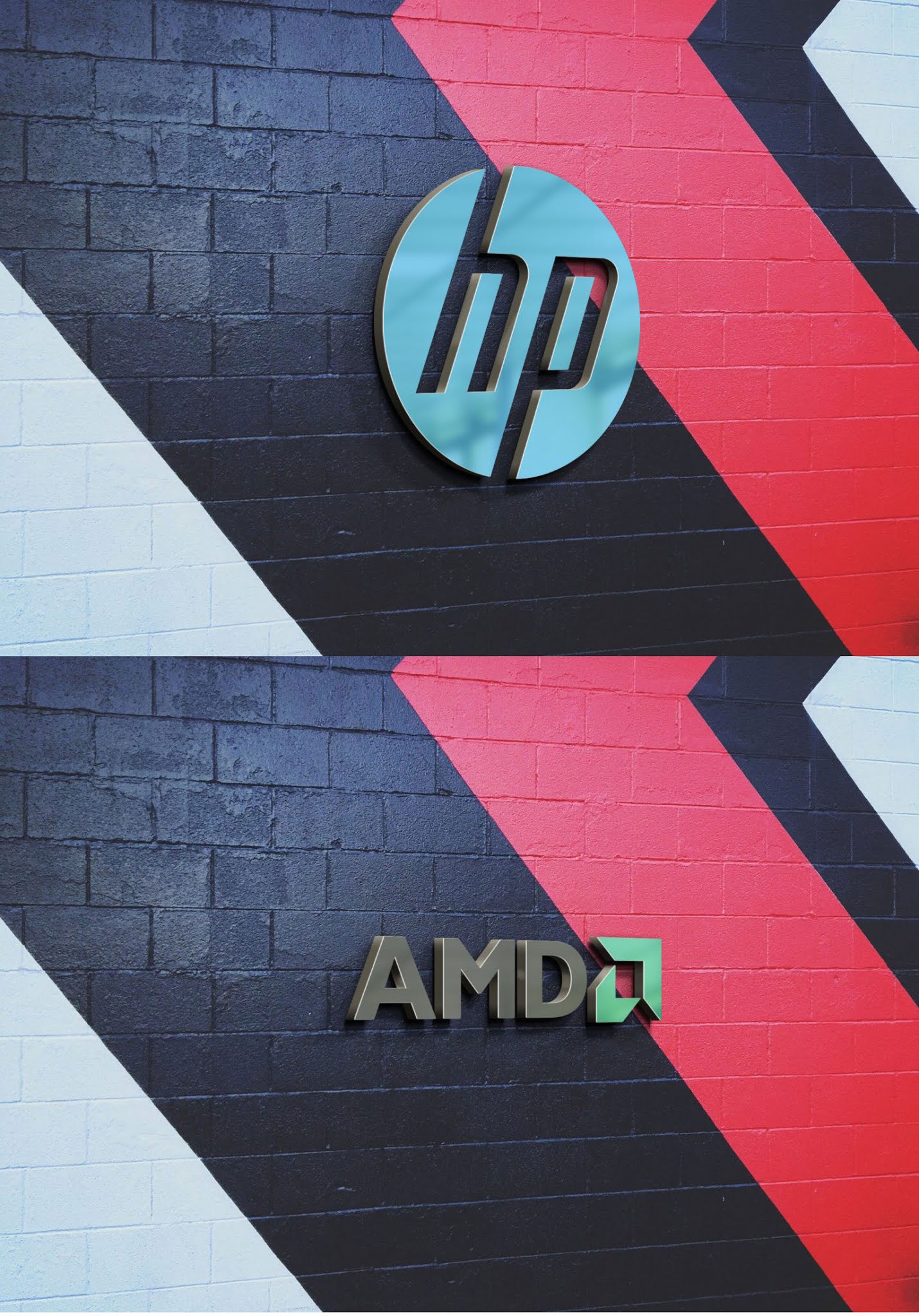 Wood and metal cut logo mockups. Free 3d Metal Wall Free Logo Mockup Ê