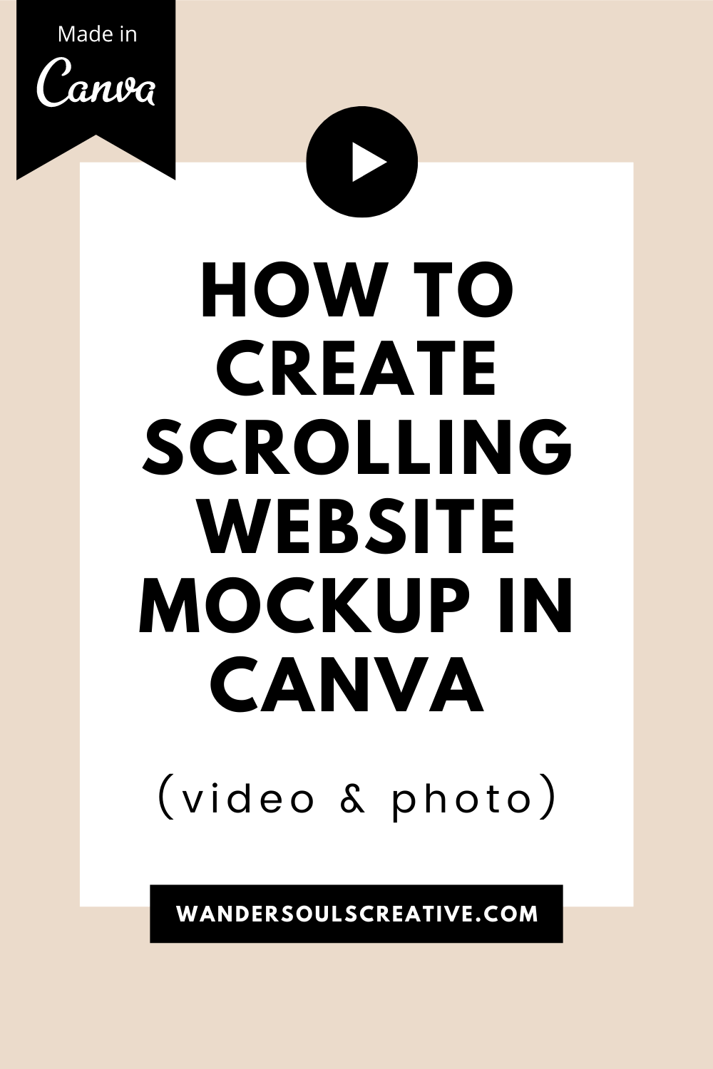 File > new screen recording > click the red button to start recording > use cmd+tab to switch over to your website > click + drag the area you . How To Create Scrolling Website Mockup In Canva Video Photo Wandersouls Creative