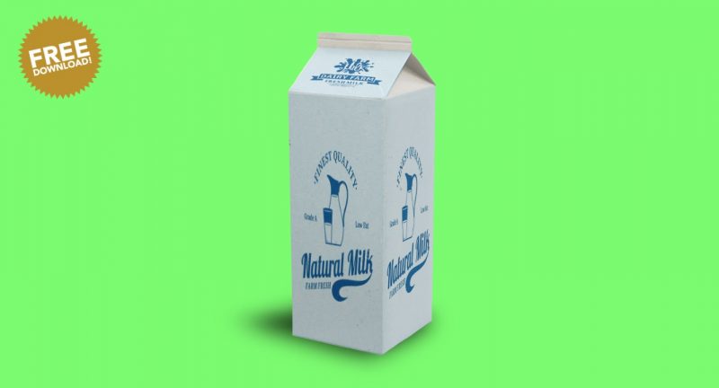 46+ Download Milk Carton Mockup Psd Free&nbsp;PSD