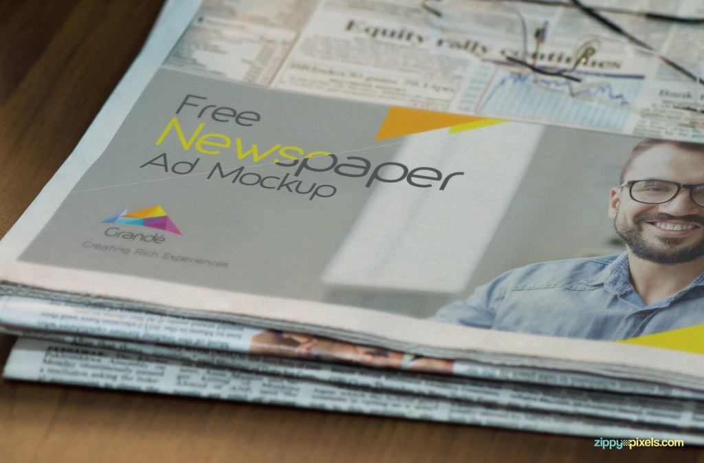 35+ Download Free Newspaper Advert Mockup Psd&nbsp;PSD