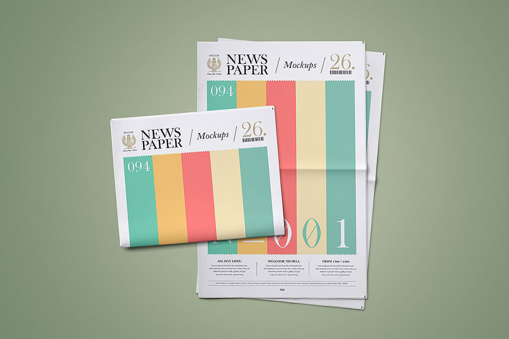 11+ Download Newsprint Mockup&nbsp;PSD