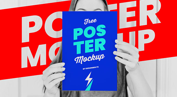 22+ Download Woman Holding Poster Mockup&nbsp;PSD