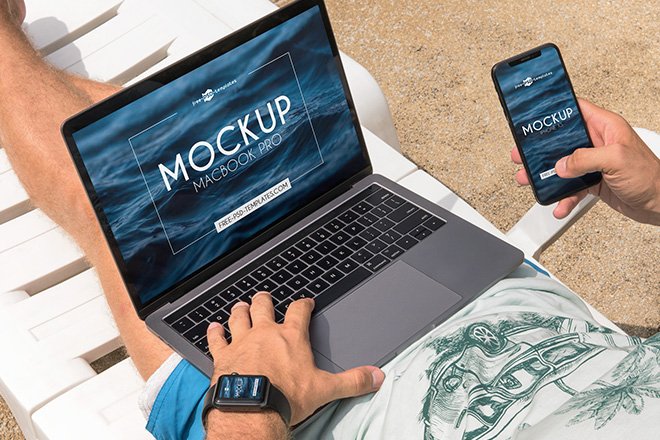 23+ Download Macbook And Iphone Mockup Psd&nbsp;PSD