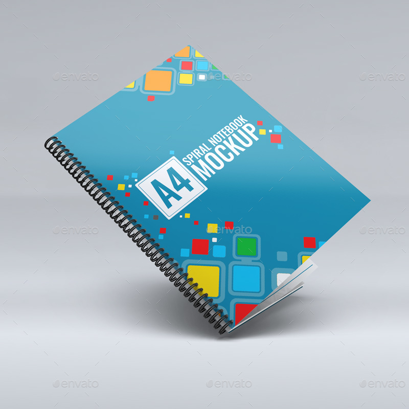 39+ Download A4 Spiral Notebook Mockup Free&nbsp;PSD