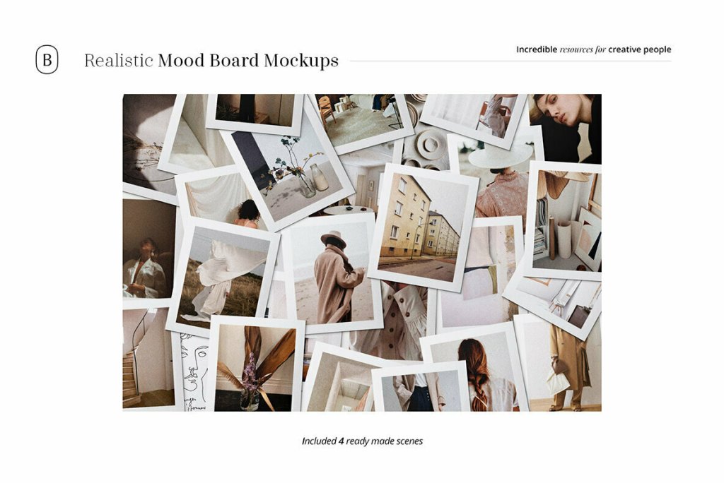 19+ Download Realistic Mood Board Mockups Psd Mockup&nbsp;PSD