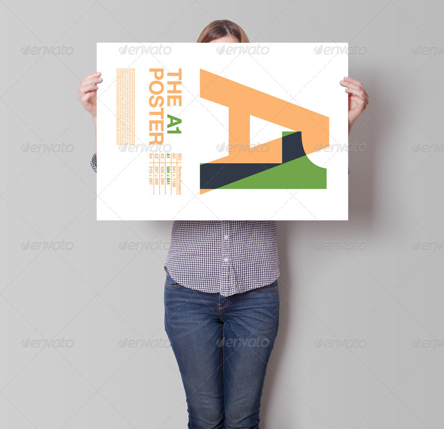 29+ Download Woman Holding Poster Mockup Free PSD